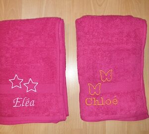 Serviette de toilette personnalisée